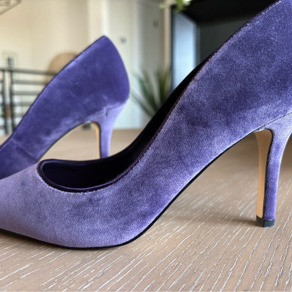 New Purple Velvet Heels White House Black Market